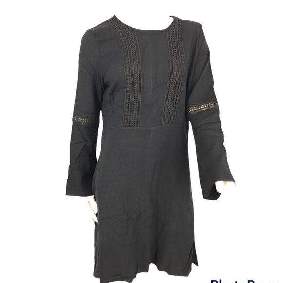 JUSTFAB BOHO BELL SLEEVE DRESS BLACK SZ XL NWT - Picture 3 of 13